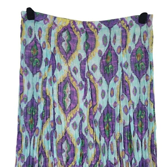 Chico's Women's Vibrant Boho Maxi Skirt Fully Lined Elastic Waist Size L (2) - Picture 6 of 9
